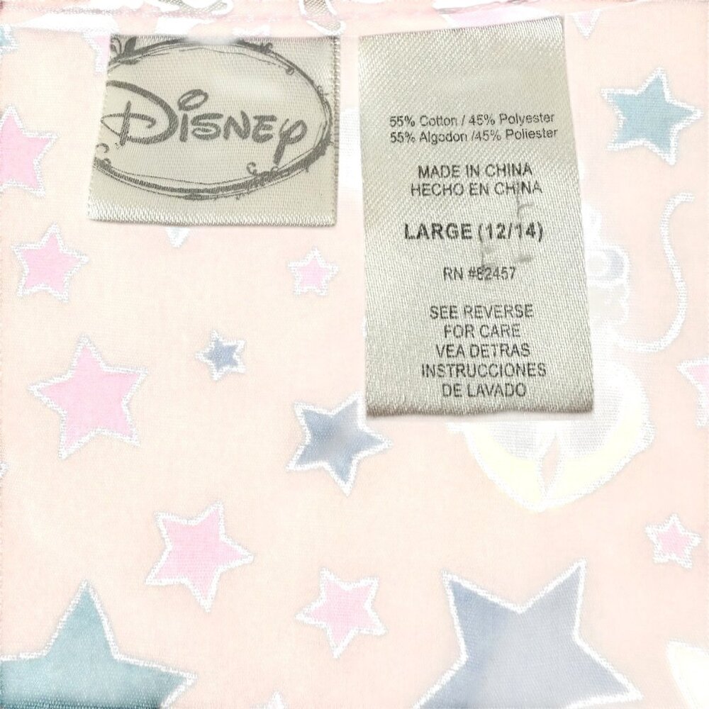 Disney Minnie Mouse Scrub Top Pink Stars V-Neck Medical Nursing Size L Cartoon - Picture 6 of 6